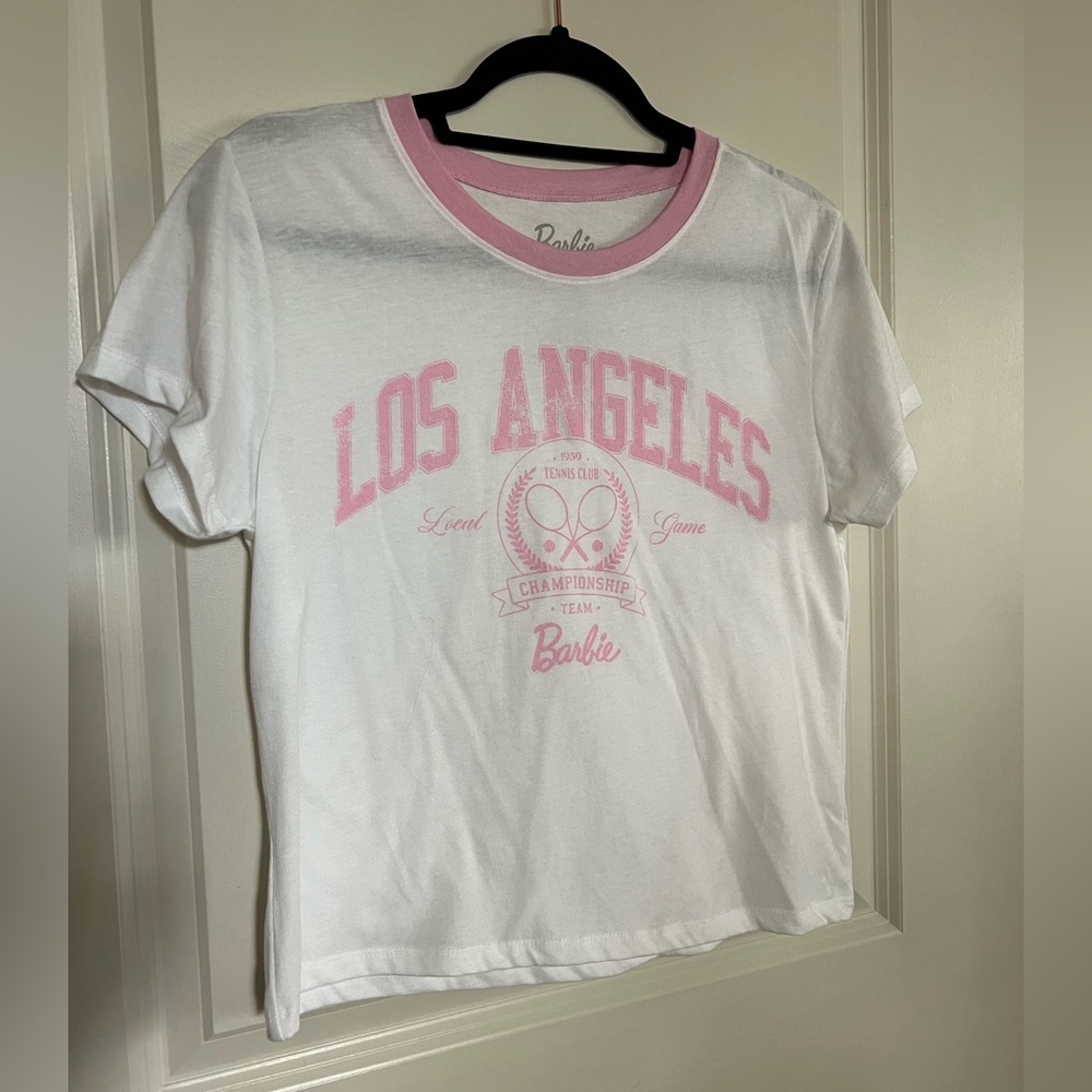 Barbie Los Angeles Graphic Tee - White & Pink
